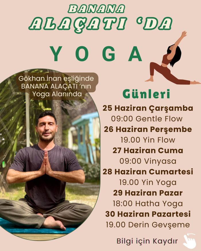 29 Haziran Pazar 18:00 - Hatha Yoga - Gökhan İnan