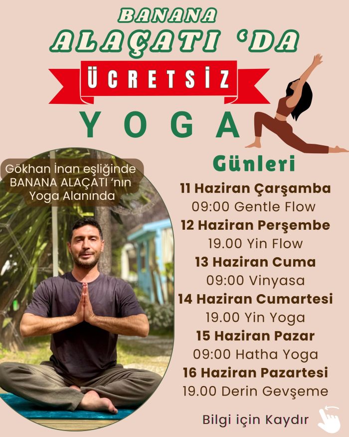 15 Haziran Pazar 9:00 - Hatha Yoga - Ücretsiz