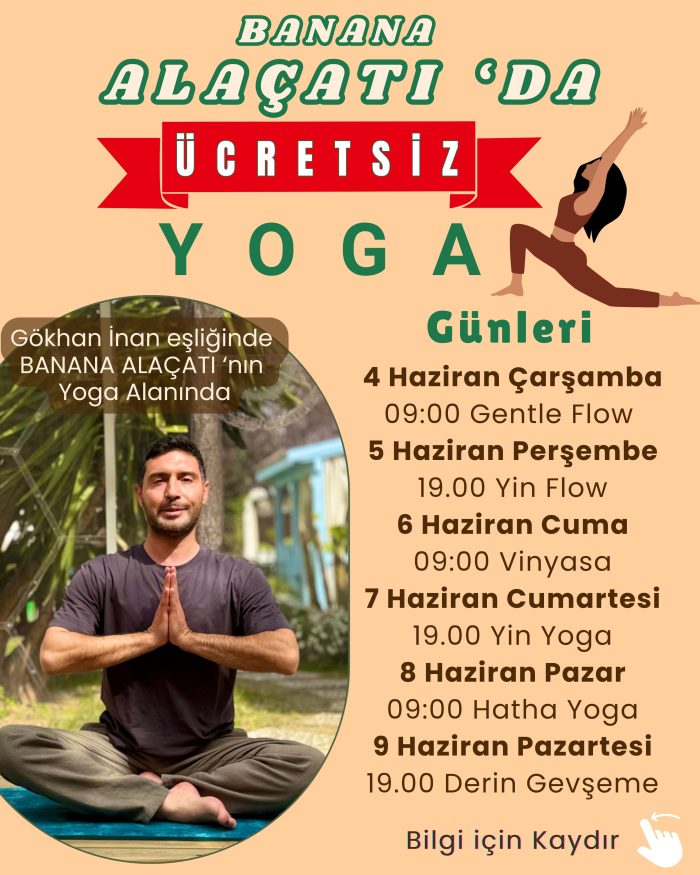 5 Haziran Perşembe 19:00 - Yin Flow (Yoga) - Ücretsiz
